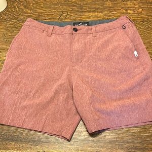 Mens Quicksilver hybrid shorts- Redish color- 34W and 7in Inseam